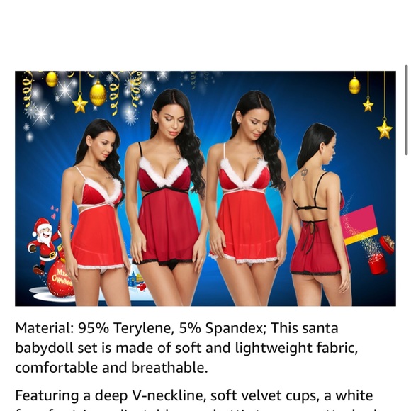 Mrs. Clause Lingerie Set - Picture 9 of 9